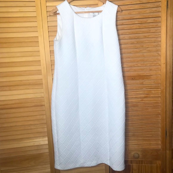 Christopher & Banks White across Cross Sleeveless Dress Size 10 - Picture 5 of 11
